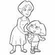 Un nouveau dessin de Dora  colorier en ligne. Dora l'exploratrice est avec sa maman sur ce coloriage, tu retrouveras aussi sac  dos son fidle compagnon et maintenant, tu peux mme partager tes coloriages sur facebook!