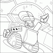 coloriage WALL-E - tags: WALL,E,pilote,fusee,etoile,dessin