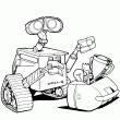 coloriage WALL-E - tags: WALL,E,recupere,affaire,malette,coupe