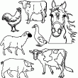 Un nouveau coloriage d'animaux en ligne. Sur ce dessin tu trouveras les animaux de la ferme  colorier. Cochon,vache,oie... Que du plaisir en perspective.