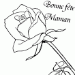 Un splendide dessin  colorier pour la fte des mamans. Un coloriage de la plus belle des fleurs avec cette rose  colorier. Ralise un superbe coloriage pour la fte des mres et cris un mot d'amour ou un pome au dos de ton coloriage pour t'en servir de carte.