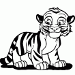 Un nouveau coloriage d'animaux avec ce tigre  colorier en ligne. Les plus jolis dessins d'animaux  colorier en ligne ou  imprimer sont sur ce site.