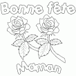 Un joli bouquet de roses pour souhaiter une bonne fte  maman. Un coloriage lui faira trs plaisir pour ce jour de la fte des mres. Au dos de ce dessin de fte des mamans tu peux personnaliser encore plus ce dessin avec un message personnel.