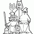 Un nouveau coloriage d'halloween pour les enfants. Sur ce dessin de dguisement de monstres et de fantme pour prparer halloween en beaut tu pourras colorier ces trois vilain garnements dguiss en costume d'halloween.