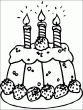 coloriage anniversaire - tags: coloriage,ligne,gateau,anniversaire,bougie