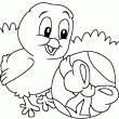 coloriage paques - tags: coloriage,paques,dessin,poussin,oeuf