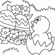 Un nouveau coloriage de pques gratuit avec des ufs en chocolats cachs au milieu des fleurs. Un nouveau dessin de pques  colorier en ligne, et sur ce site tu en trouveras plein d'autres.