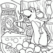 coloriage animaux - tags: coloriage,souris,fromage,rat,ratatouille