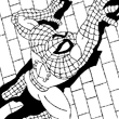 Un nouveau dessin de spiderman  colorier en ligne. L'homme araigne s'accroche au parois pour escalader les murs  la poursuite des mchants. Amuse-toi bien avec ce coloriage de Spiderman.