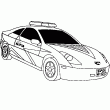 Un dessin de voiture de police  colorier. Un coloriage de voiture de police futuriste c'est la voiture de police des Powers Rangers. Un superbe dessin de voiture de police  colorier en ligne ou  imprimer.