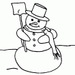 Un dessin de bonhomme de neige gratuit  colorier en ligne ou  imprimer. Sur ce dessin qui  pour thme l'hiver, tu peux colorier un superbe bonhomme de neige. C'est un coloriage idal pour cette priode de l'anne.