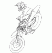 Quel splendide dessin de motocross  colorier en ligne! Le pilote effectue un saut majestueux avec sa motocross sur ce dessin. Un nouveau coloriage de moto  colorier en ligne dans la catgorie vhicules ( dessin d'auto camion,hlicoptre,avion,bateau,train). Tu trouveras aussi beaucoup d'autres dessins de moto pour t'amuser  colorier en ligne ici.