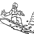 Un super dessin de snowboard gratuit  colorier en ligne ou  imprimer. Un dessin sur le thme de l'hiver sur lequel tu pourras colorier un snowboarder qui dvale une piste enneige tout shuss! Les meilleurs coloriages d'hiver et de ski sont sur ce site.