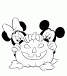 coloriage Halloween - tags: halloween,mickey,citrouille,monstre,coloriage