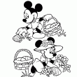 Un nouveau coloriage de Mickey et Minnie qui rammassent des oeufs de Pques. Tu peux colorier ce dessin en ligne ou l'imprimer c'est toi qui dcides. Amuse toi comme un fou avec tous ces coloriages qui n'attendent que toi pour tre peint.