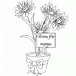 coloriage Fete_des_meres - tags: pot,fleurs,fete,des,meres