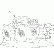 coloriage vehicules - tags: voiture,4x4,monster,truck,bigfoot