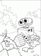 Un coloriage de Wall-E en ligne! Mais que trouve-t-il lors de sa mission? Une fleur dans une botte dans ce nouveau dessin  de Wall-E  colorier en ligne.